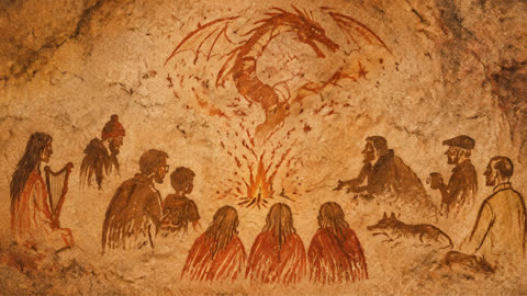 Ochre Cave Painting